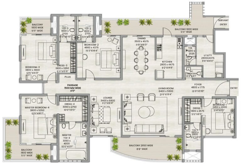 3 BHK plan